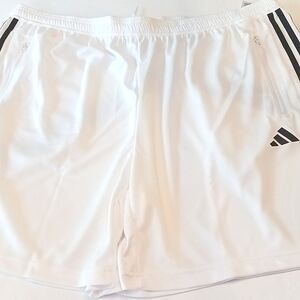 NWT Adidas Men's Athletic Shorts White With 3 Black Side Stripes Size 2XL